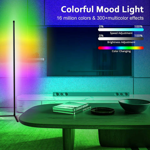 120cm 48 inch Living Room Corner Floor Lamp Smart APP Standing Bedroom Lamp Dimmable LED RGB Mood Light home Decor interior 40cm