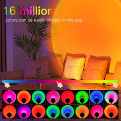 Sunset Light APP Remote Control RGB Floor Ambient Light Rainbow Projection Sunset Light Live Backdrop Sunset Light